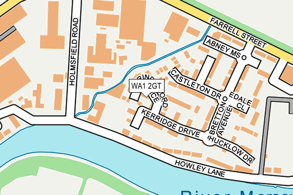 WA1 2GT map - OS OpenMap – Local (Ordnance Survey)