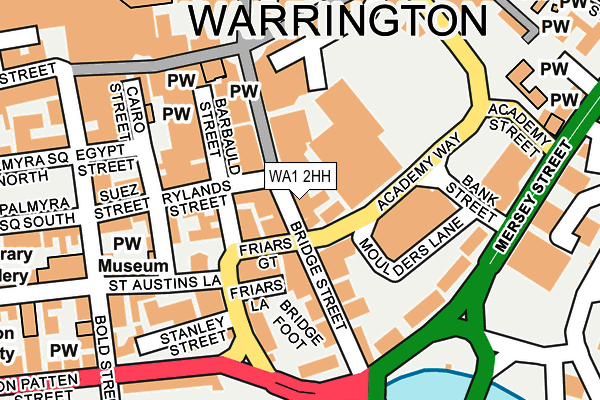 WA1 2HH map - OS OpenMap – Local (Ordnance Survey)