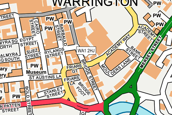 WA1 2HJ map - OS OpenMap – Local (Ordnance Survey)