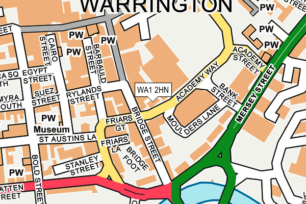 WA1 2HN map - OS OpenMap – Local (Ordnance Survey)