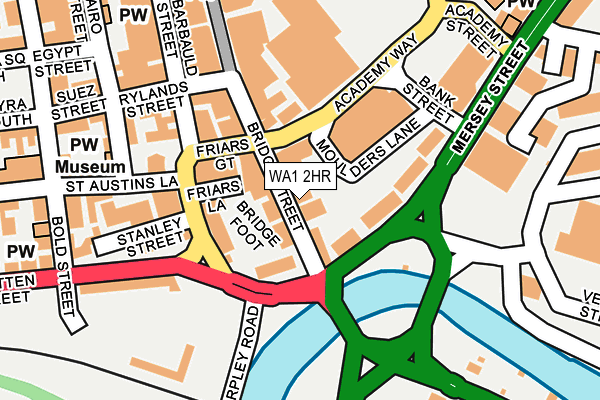 WA1 2HR map - OS OpenMap – Local (Ordnance Survey)