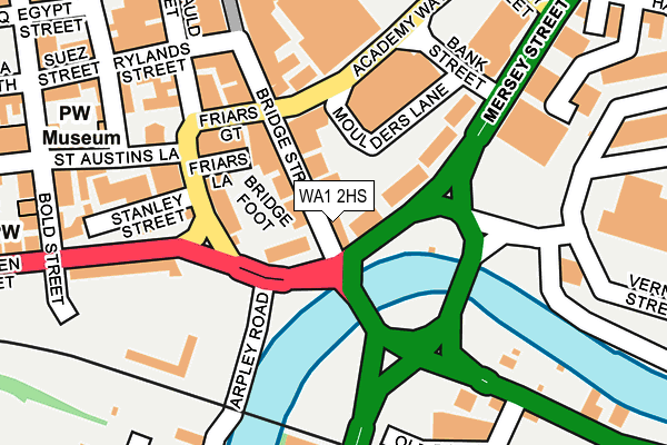 WA1 2HS map - OS OpenMap – Local (Ordnance Survey)