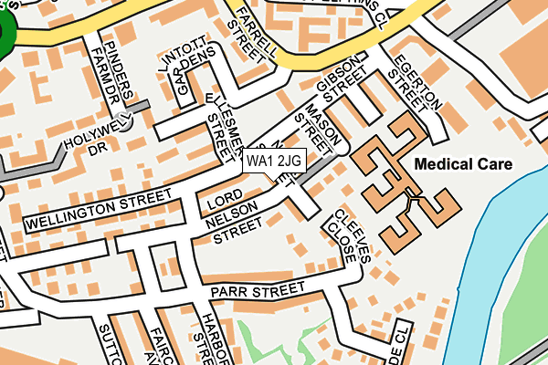 WA1 2JG map - OS OpenMap – Local (Ordnance Survey)