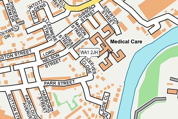 WA1 2JH map - OS OpenMap – Local (Ordnance Survey)