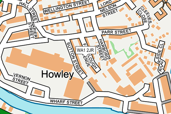 WA1 2JR map - OS OpenMap – Local (Ordnance Survey)