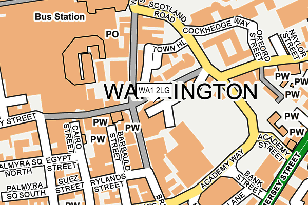 WA1 2LG map - OS OpenMap – Local (Ordnance Survey)