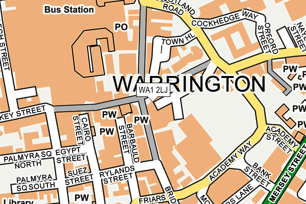 WA1 2LJ map - OS OpenMap – Local (Ordnance Survey)