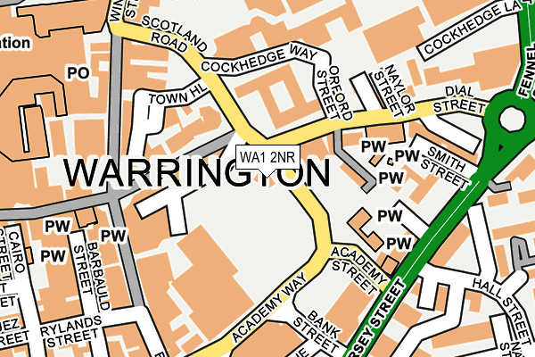 WA1 2NR map - OS OpenMap – Local (Ordnance Survey)