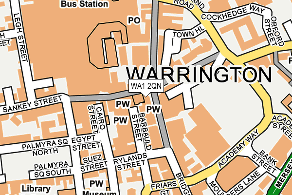 WA1 2QN map - OS OpenMap – Local (Ordnance Survey)