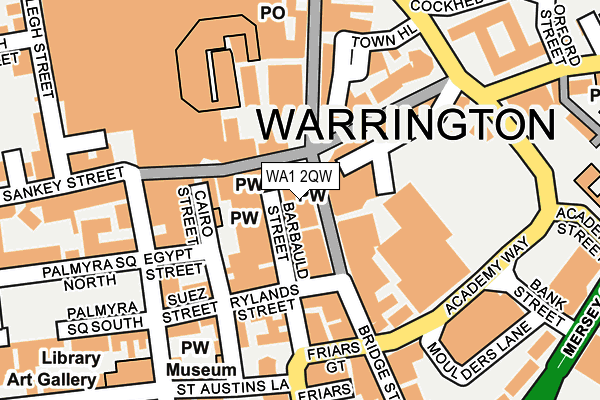 WA1 2QW map - OS OpenMap – Local (Ordnance Survey)