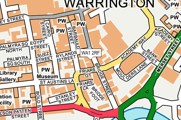 WA1 2RF map - OS OpenMap – Local (Ordnance Survey)