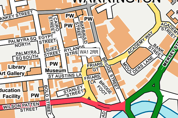 WA1 2RR map - OS OpenMap – Local (Ordnance Survey)