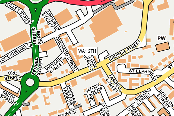 WA1 2TH map - OS OpenMap – Local (Ordnance Survey)