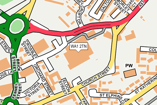 WA1 2TN map - OS OpenMap – Local (Ordnance Survey)