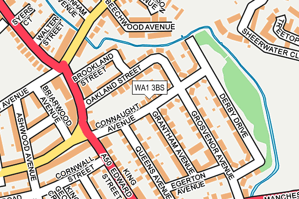 WA1 3BS map - OS OpenMap – Local (Ordnance Survey)