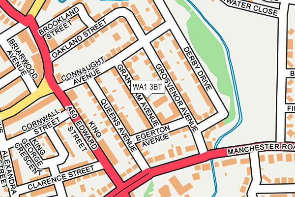 WA1 3BT map - OS OpenMap – Local (Ordnance Survey)