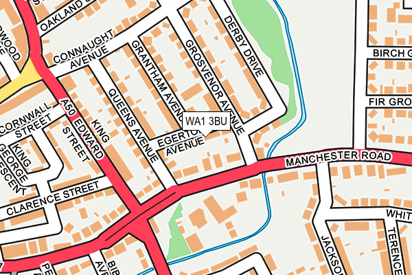 WA1 3BU map - OS OpenMap – Local (Ordnance Survey)