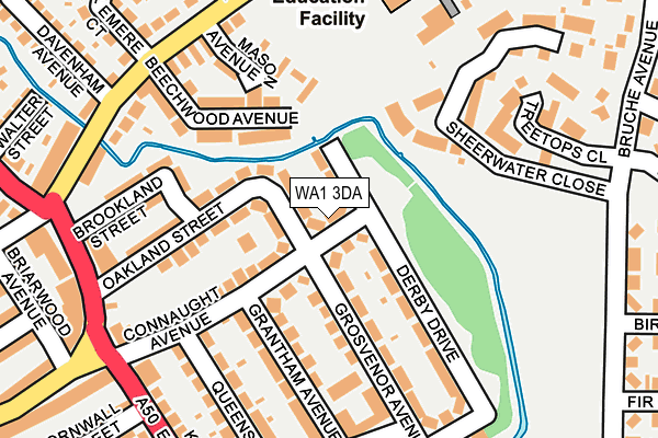 WA1 3DA map - OS OpenMap – Local (Ordnance Survey)