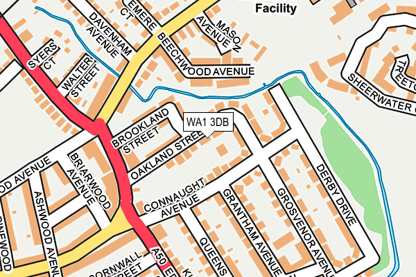 WA1 3DB map - OS OpenMap – Local (Ordnance Survey)