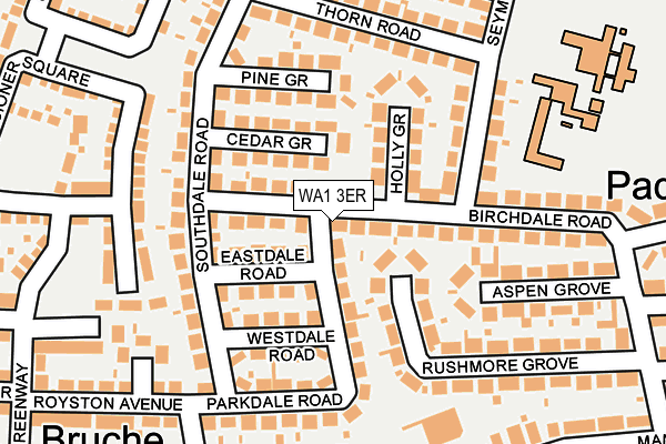 WA1 3ER map - OS OpenMap – Local (Ordnance Survey)