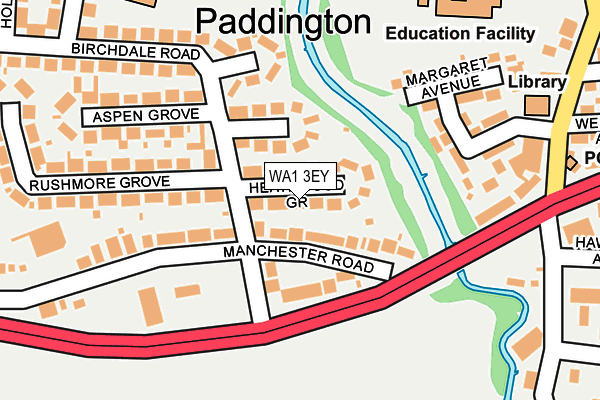 WA1 3EY map - OS OpenMap – Local (Ordnance Survey)