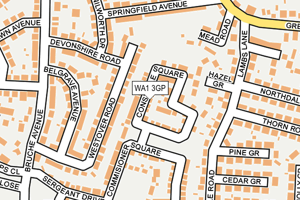 WA1 3GP map - OS OpenMap – Local (Ordnance Survey)