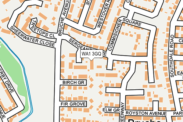 WA1 3GQ map - OS OpenMap – Local (Ordnance Survey)