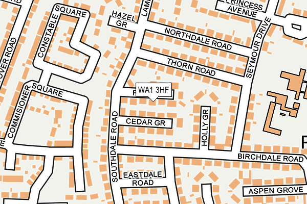 WA1 3HF map - OS OpenMap – Local (Ordnance Survey)