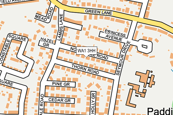 WA1 3HH map - OS OpenMap – Local (Ordnance Survey)