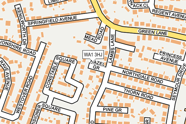 WA1 3HJ map - OS OpenMap – Local (Ordnance Survey)