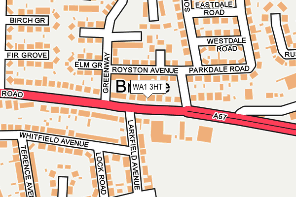 WA1 3HT map - OS OpenMap – Local (Ordnance Survey)