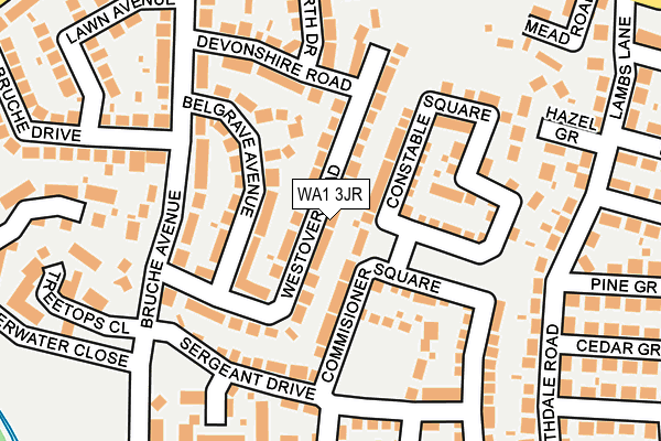 WA1 3JR map - OS OpenMap – Local (Ordnance Survey)