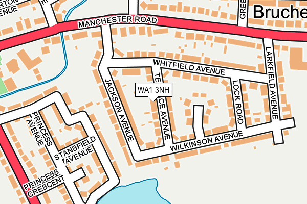 WA1 3NH map - OS OpenMap – Local (Ordnance Survey)