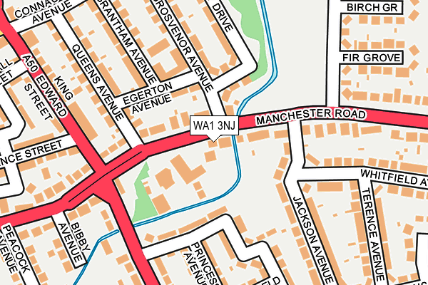 WA1 3NJ map - OS OpenMap – Local (Ordnance Survey)