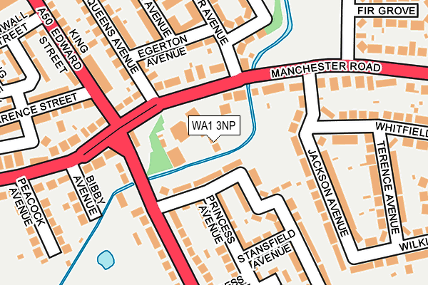 WA1 3NP map - OS OpenMap – Local (Ordnance Survey)