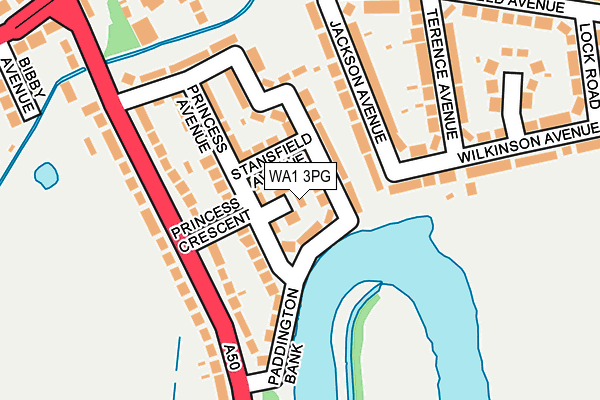 WA1 3PG map - OS OpenMap – Local (Ordnance Survey)