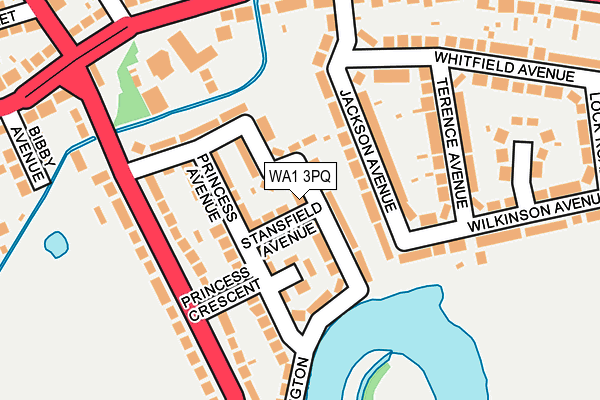 WA1 3PQ map - OS OpenMap – Local (Ordnance Survey)