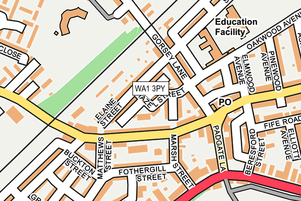 WA1 3PY map - OS OpenMap – Local (Ordnance Survey)