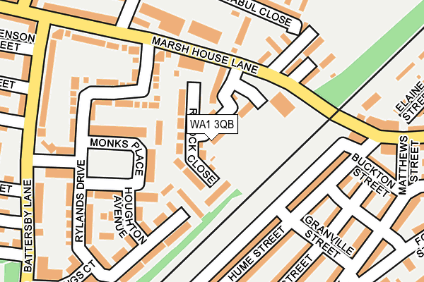 WA1 3QB map - OS OpenMap – Local (Ordnance Survey)