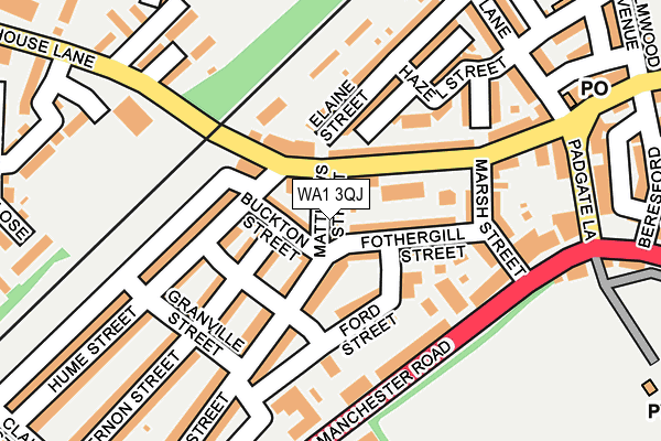 WA1 3QJ map - OS OpenMap – Local (Ordnance Survey)