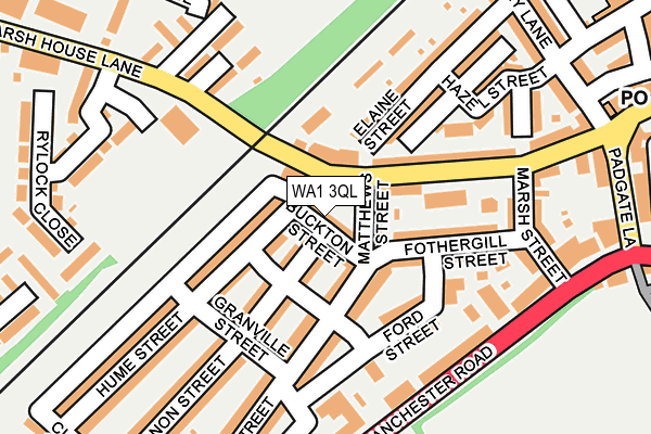 WA1 3QL map - OS OpenMap – Local (Ordnance Survey)