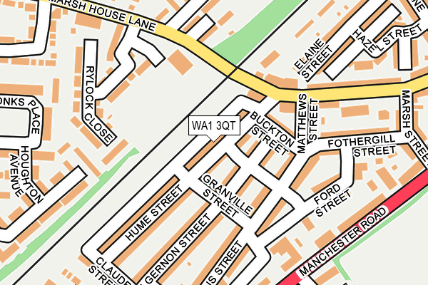 WA1 3QT map - OS OpenMap – Local (Ordnance Survey)