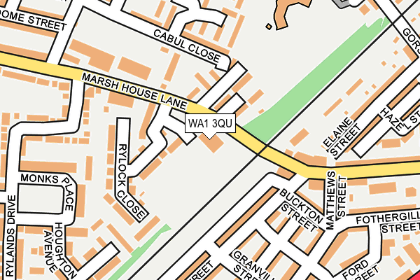 WA1 3QU map - OS OpenMap – Local (Ordnance Survey)
