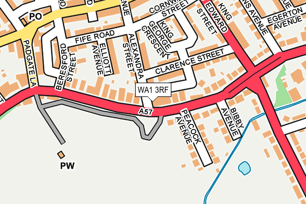 WA1 3RF map - OS OpenMap – Local (Ordnance Survey)