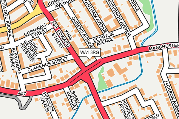 WA1 3RG map - OS OpenMap – Local (Ordnance Survey)