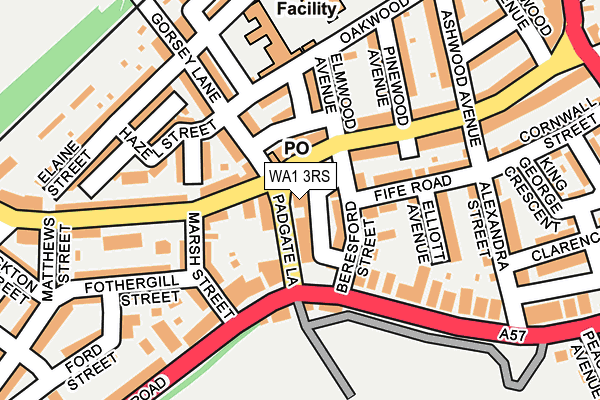WA1 3RS map - OS OpenMap – Local (Ordnance Survey)