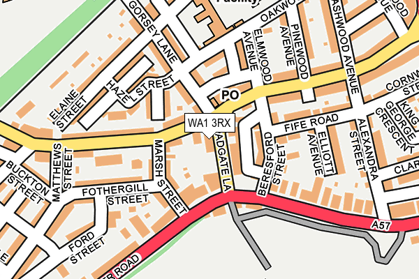 WA1 3RX map - OS OpenMap – Local (Ordnance Survey)