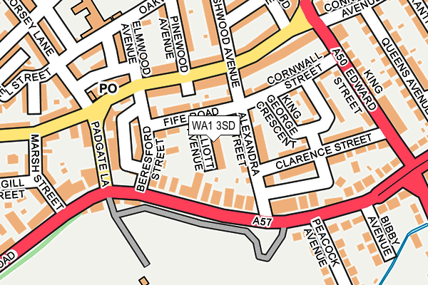 WA1 3SD map - OS OpenMap – Local (Ordnance Survey)