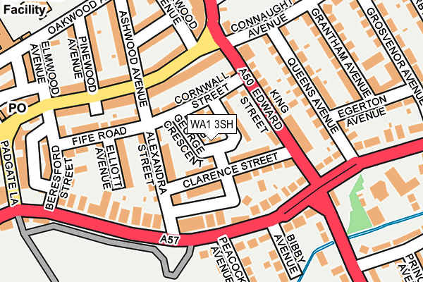 WA1 3SH map - OS OpenMap – Local (Ordnance Survey)