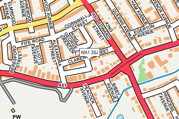 WA1 3SJ map - OS OpenMap – Local (Ordnance Survey)